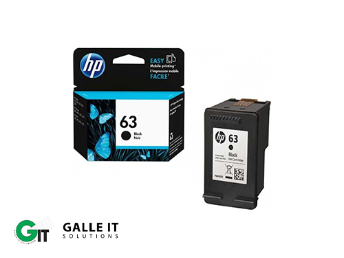 HP 63 Black Genuine Cartridge