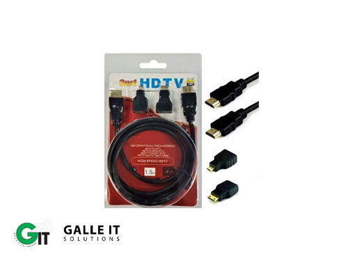 HDTV HDMI 3 IN 1 Convertor Cable